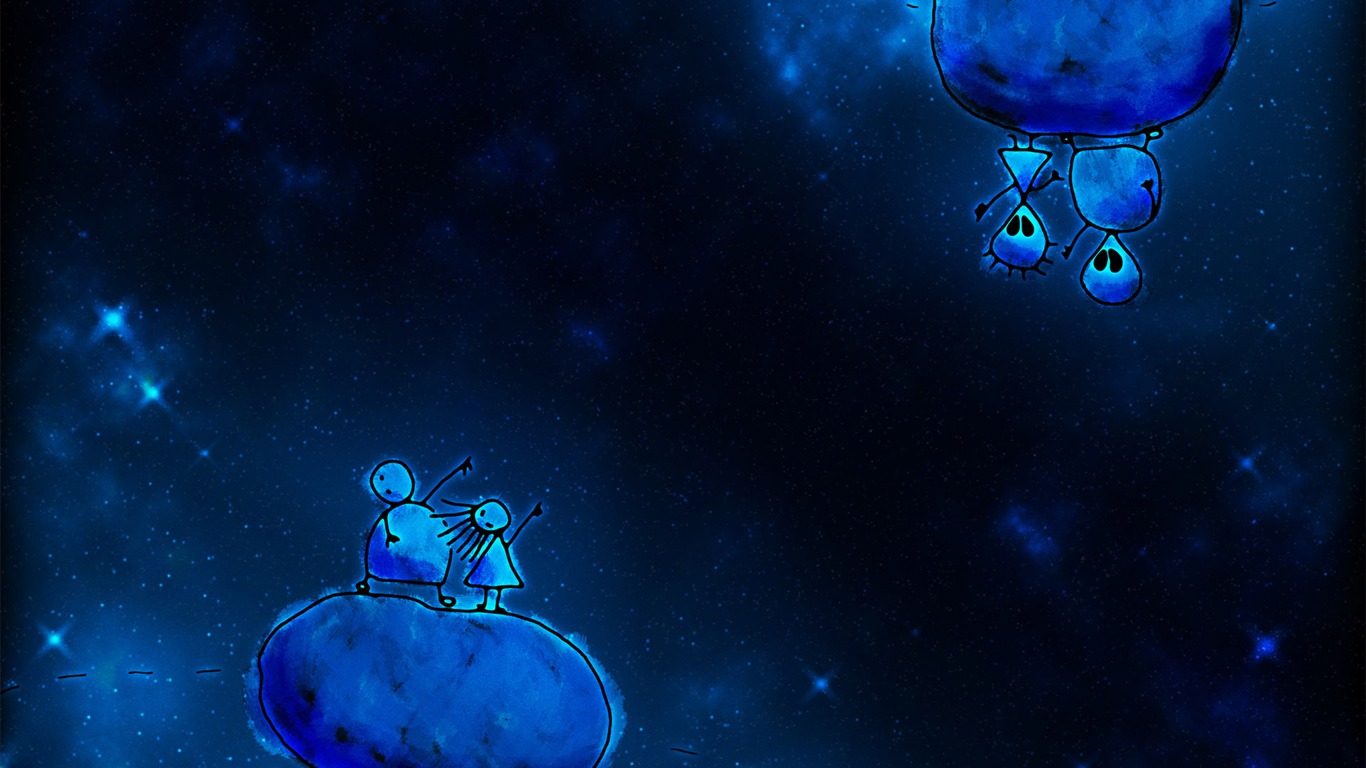 Vlads moon téma wallpaper #18 - 1366x768
