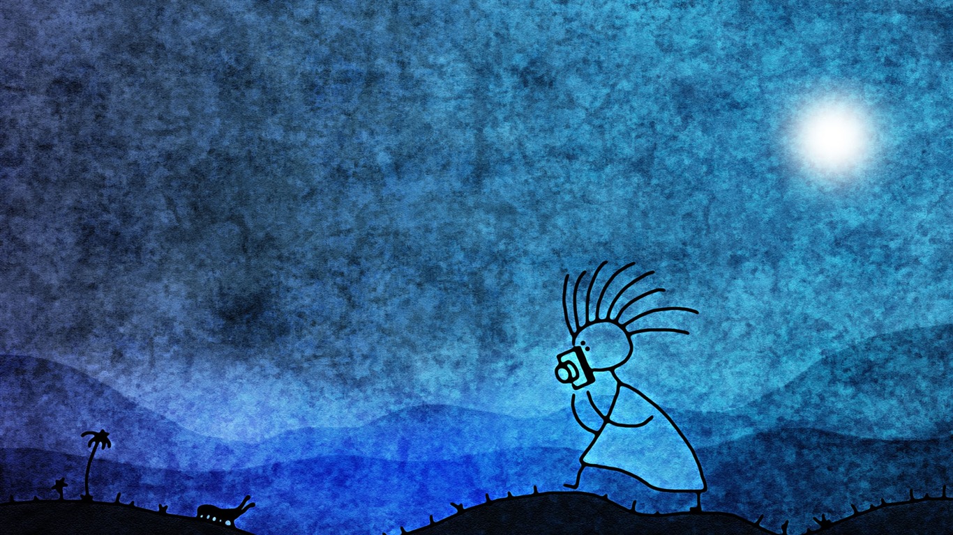 Vlads月亮主題壁紙 #30 - 1366x768