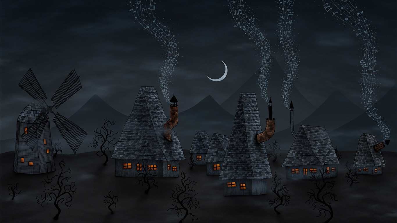 Vlads moon téma wallpaper #36 - 1366x768