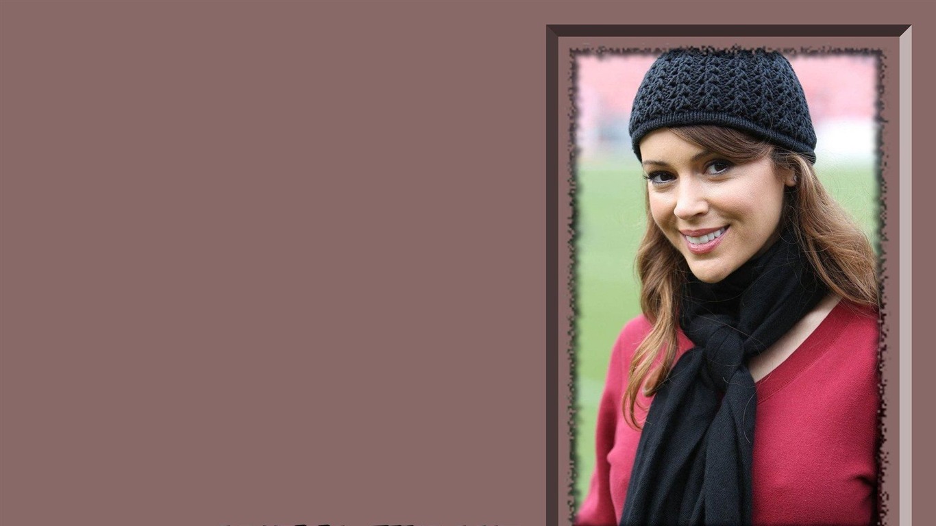 Alyssa Milano krásnou tapetu #4 - 1366x768