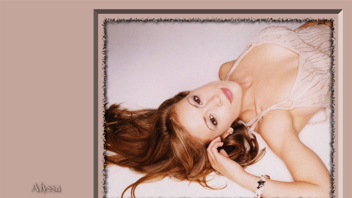 Alyssa Milano krásnou tapetu #12 - 1366x768