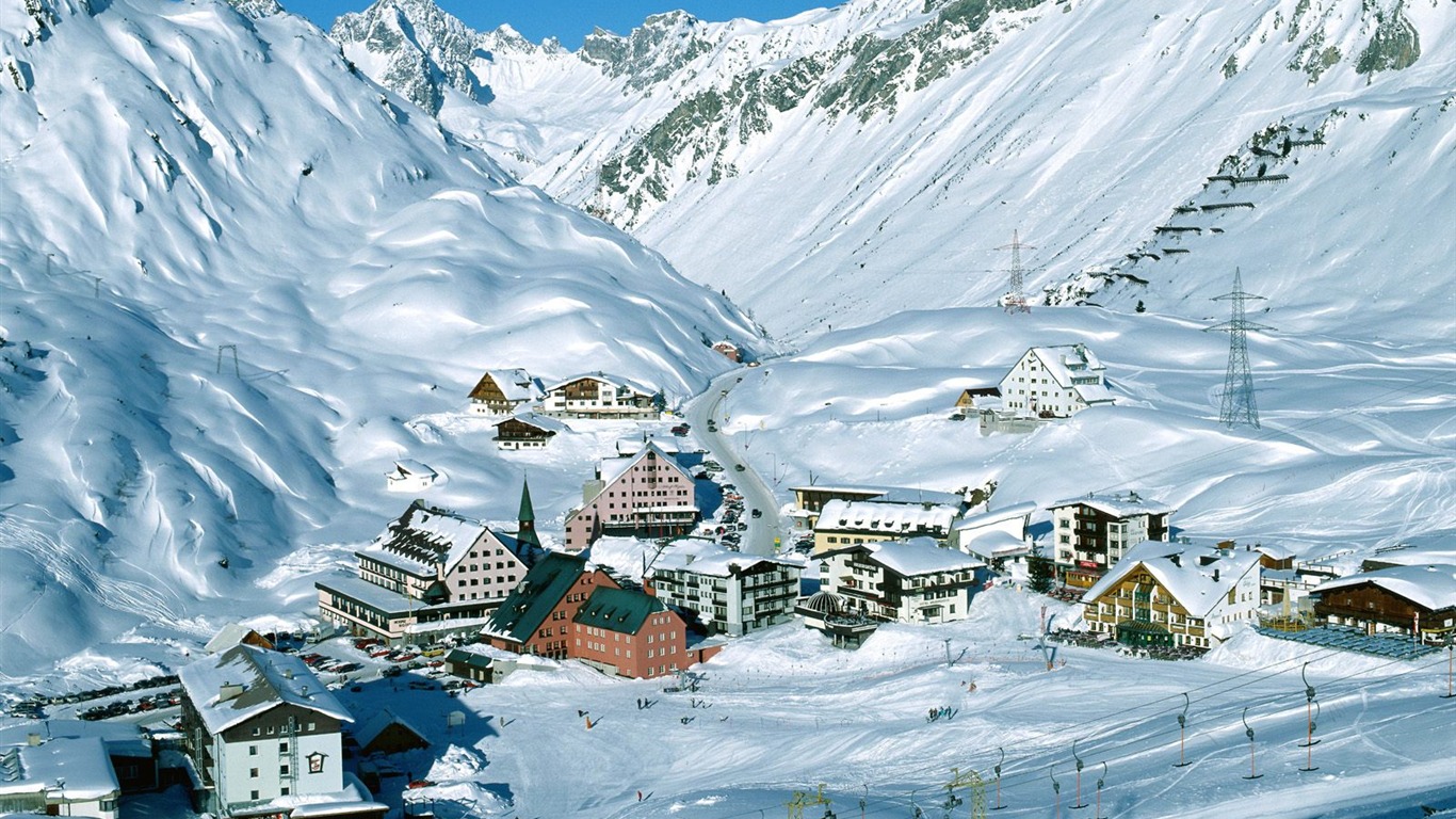 Stavební krajina krásná tapeta #32 - 1366x768