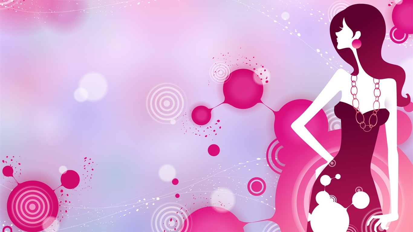矢量女人花壁紙專輯(七) #3 - 1366x768