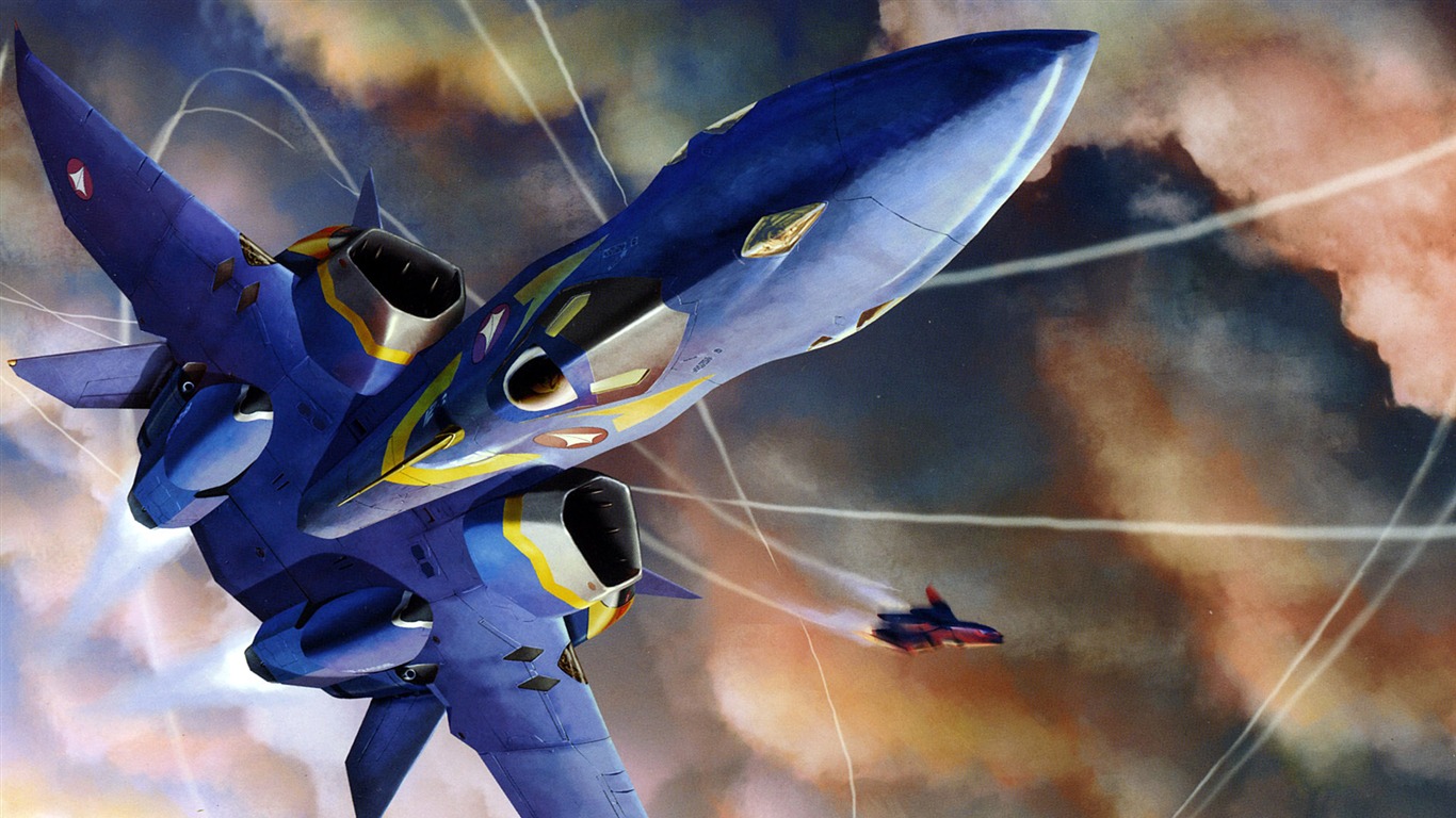 Fond d'écran de combat Macross (2) #4 - 1366x768