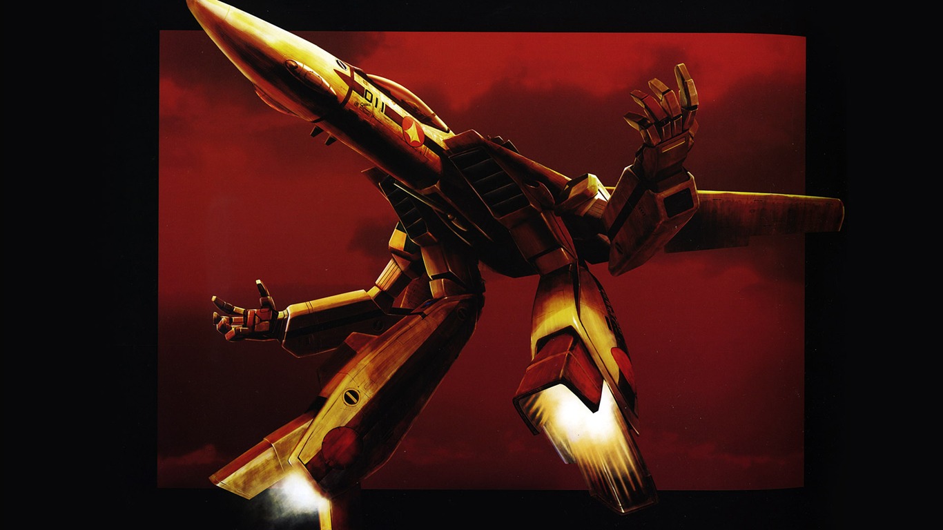 Fond d'écran de combat Macross (2) #13 - 1366x768