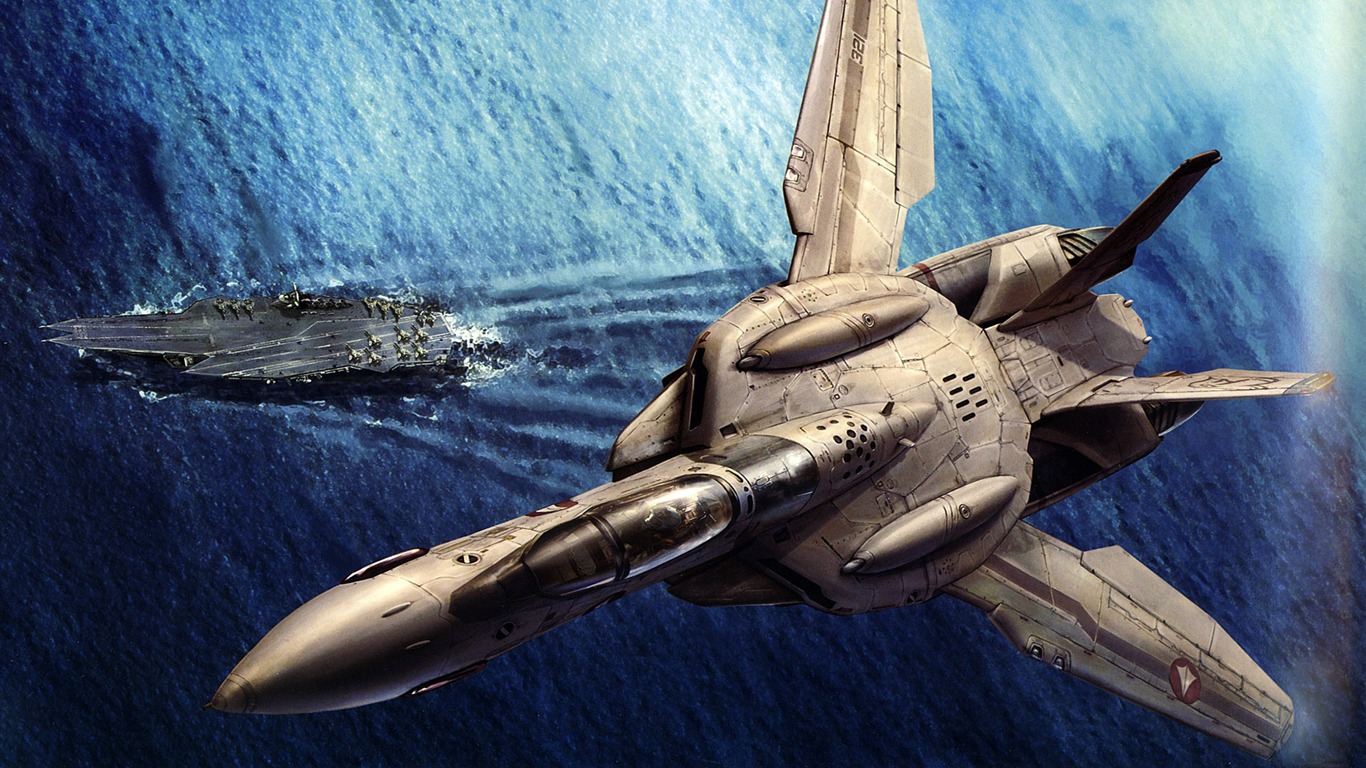 Macross fondo de pantalla de combate (2) #19 - 1366x768