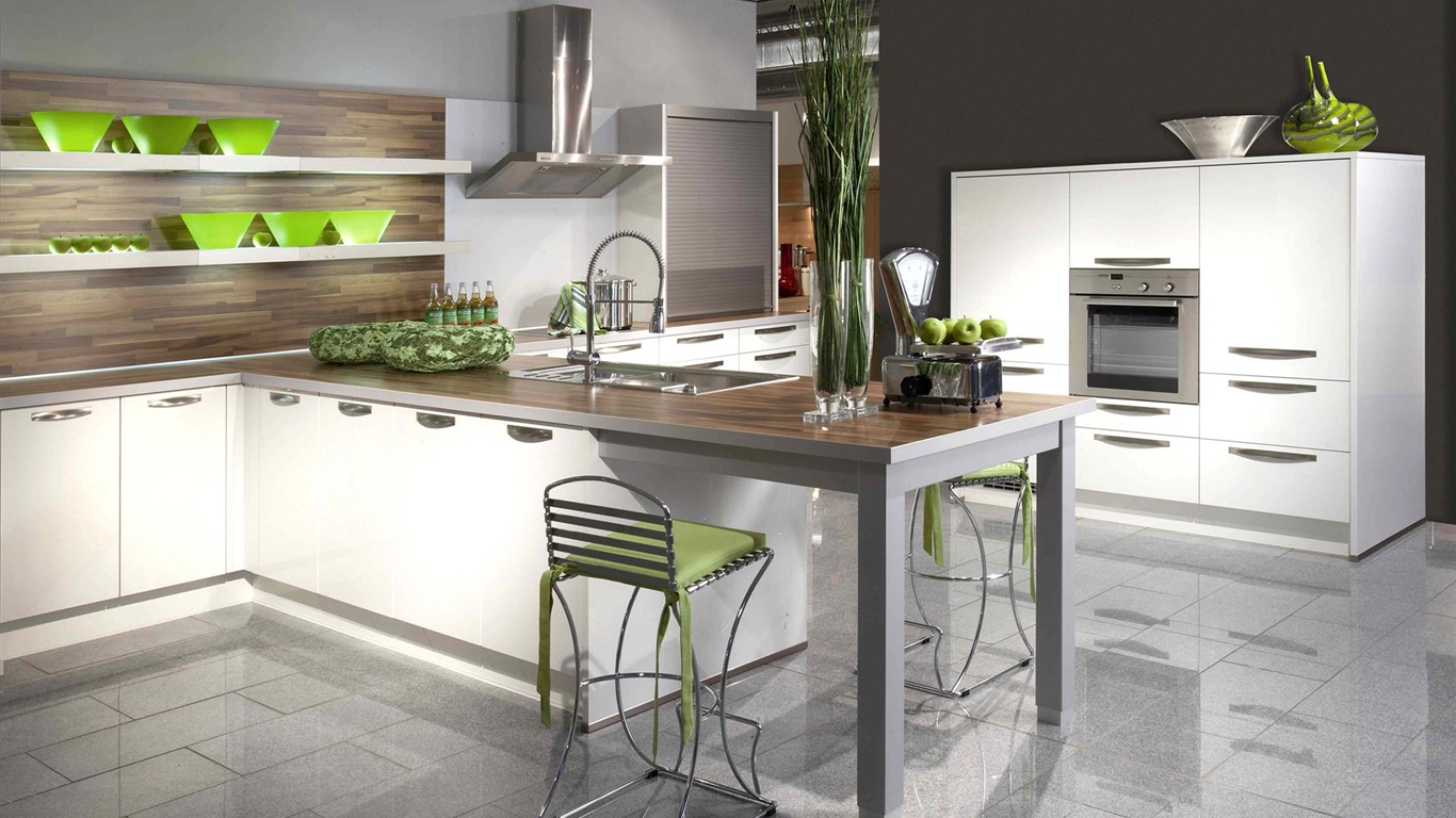 Kitchen Photo Wallpaper (4) #3 - 1366x768