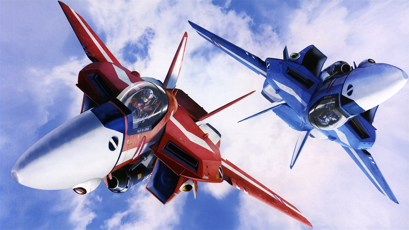 超時空要塞マクロスの戦闘機の壁紙(1) #1 - 1366x768