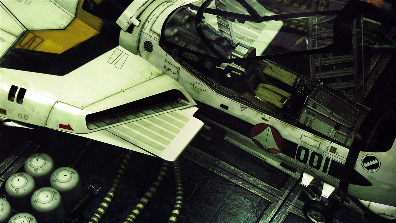 超時空要塞マクロスの戦闘機の壁紙(1) #9 - 1366x768