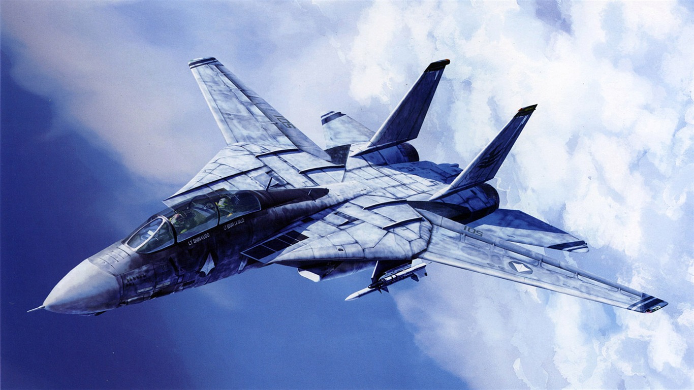 超時空要塞 戰鬥機壁紙(一) #14 - 1366x768