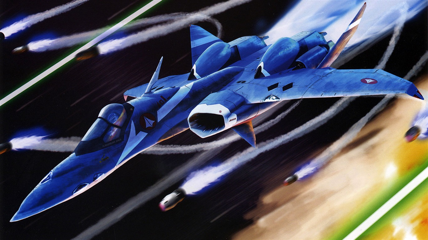 Fond d'écran de combat Macross (1) #16 - 1366x768