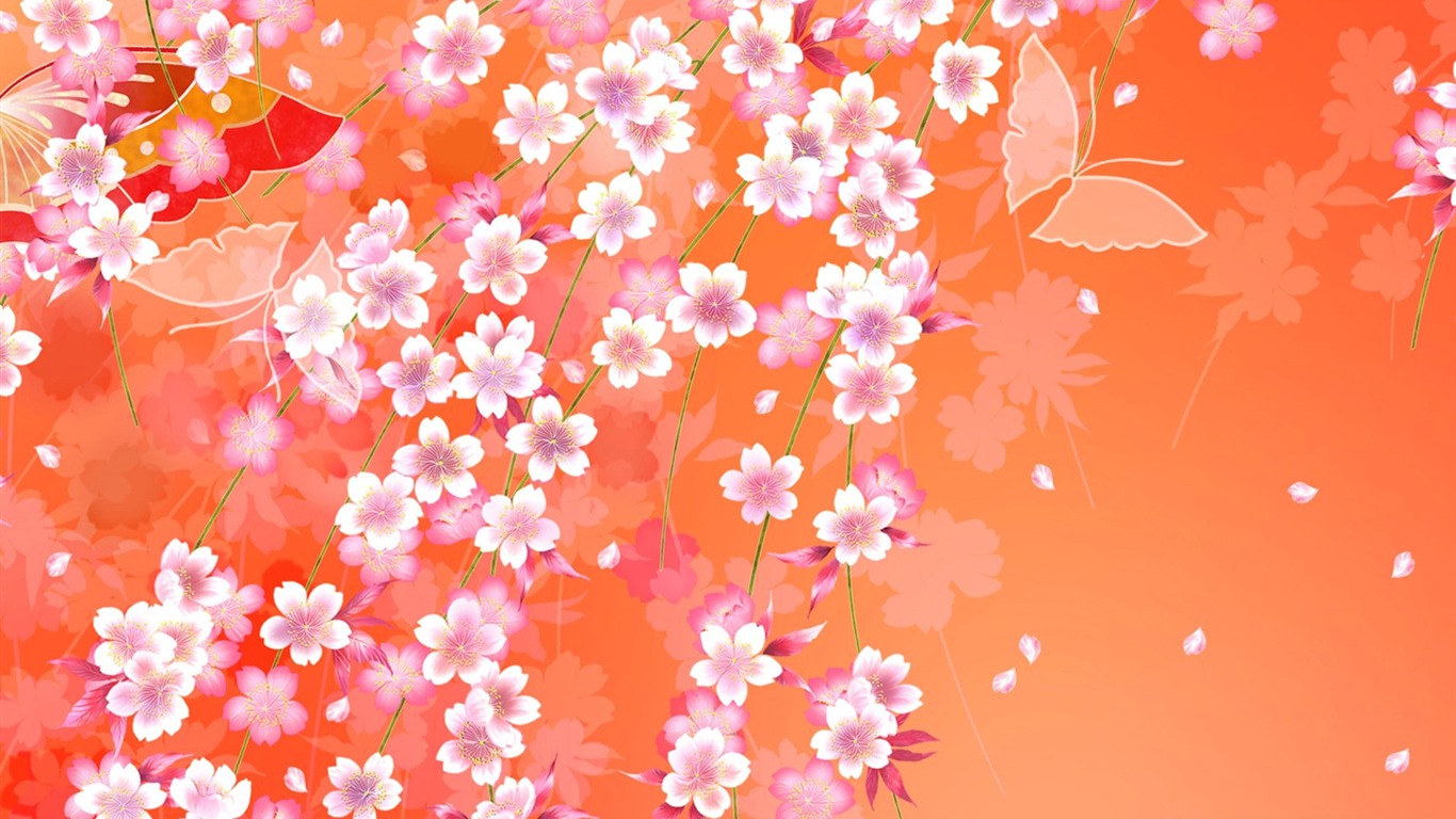 Japan style wallpaper pattern and color #1 - 1366x768