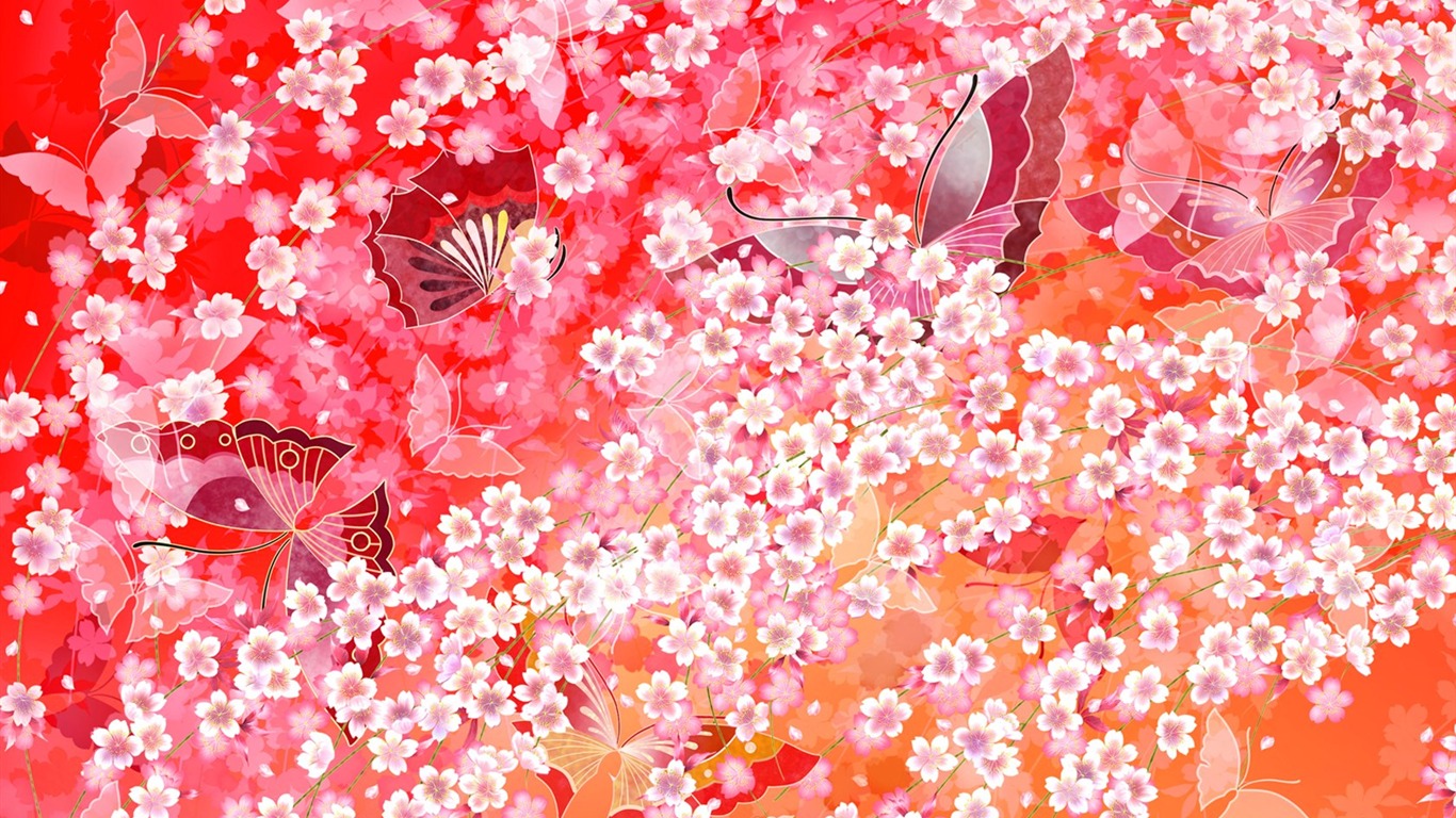 Japan style wallpaper pattern and color #14 - 1366x768
