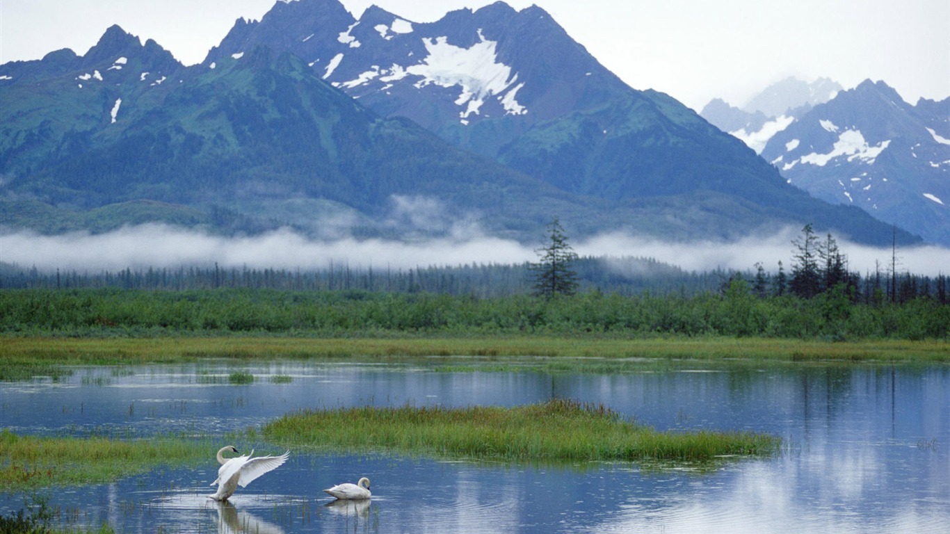 Fond d'écran paysage de l'Alaska (1) #12 - 1366x768