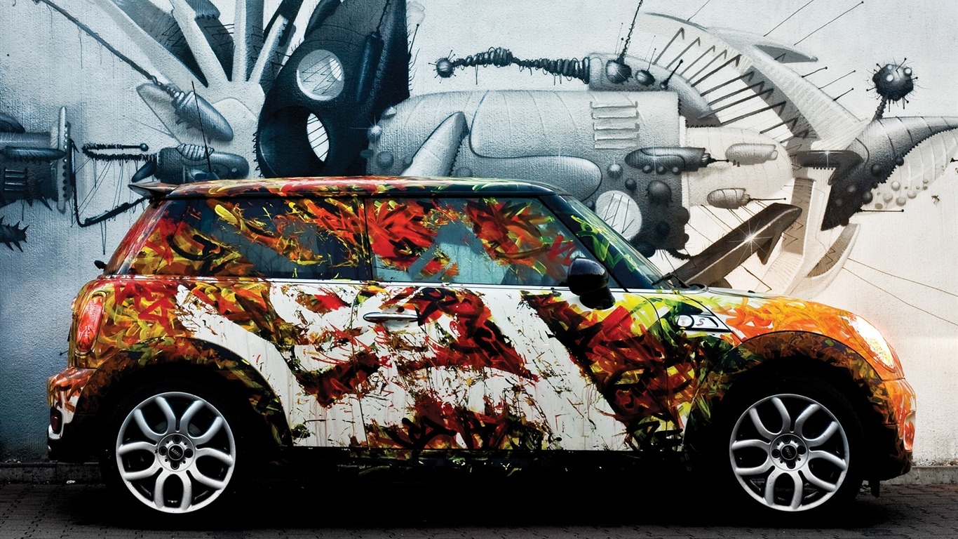 Personalizované malované auto wallpaper #9 - 1366x768