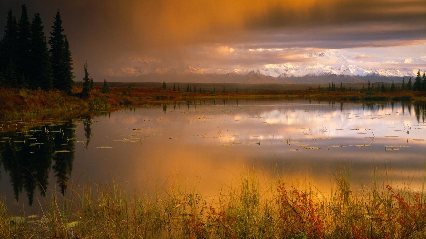 Fond d'écran paysage de l'Alaska (2) #5 - 1366x768
