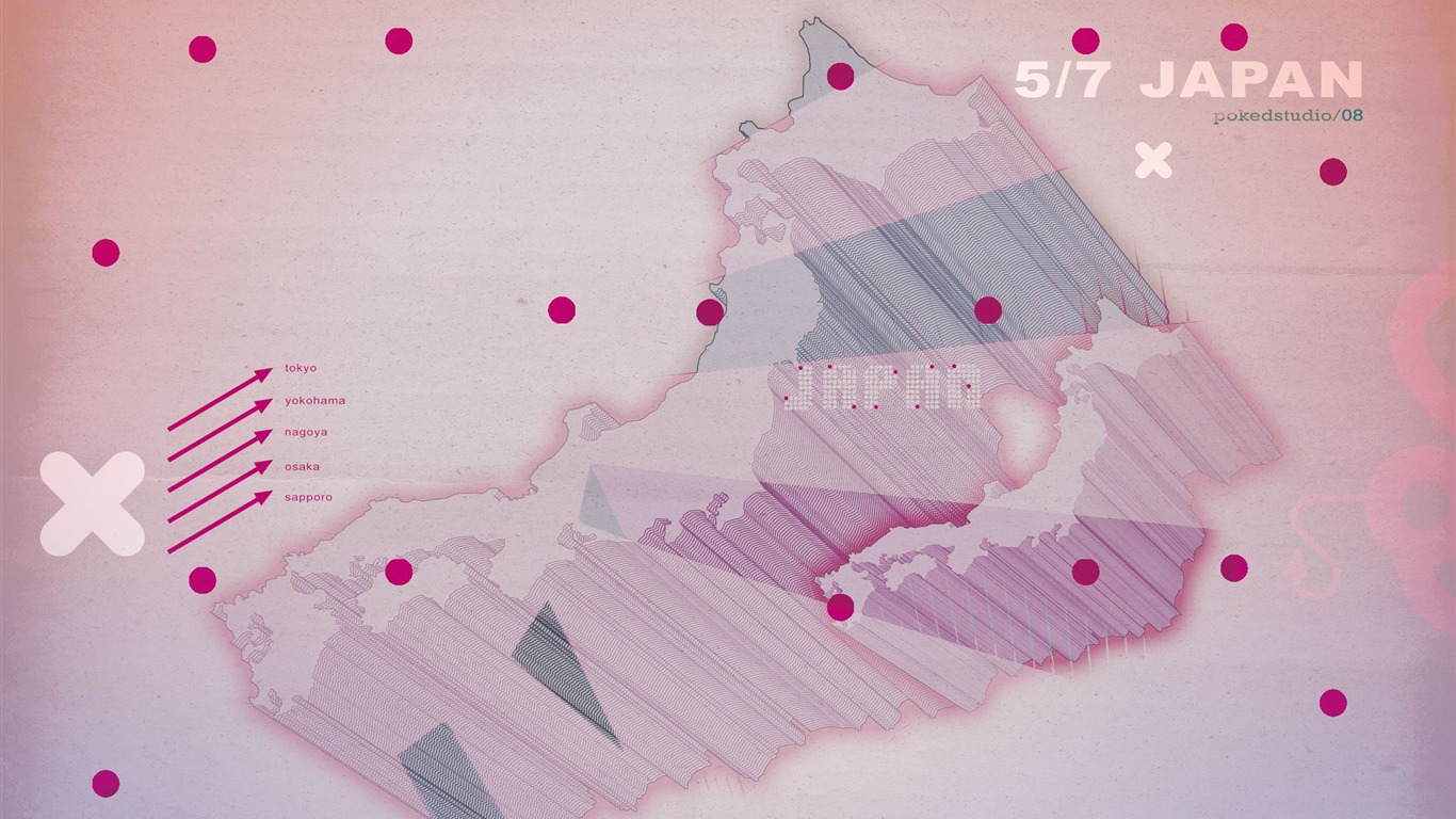 Poked Studio 潮流插畫設計壁紙 #9 - 1366x768