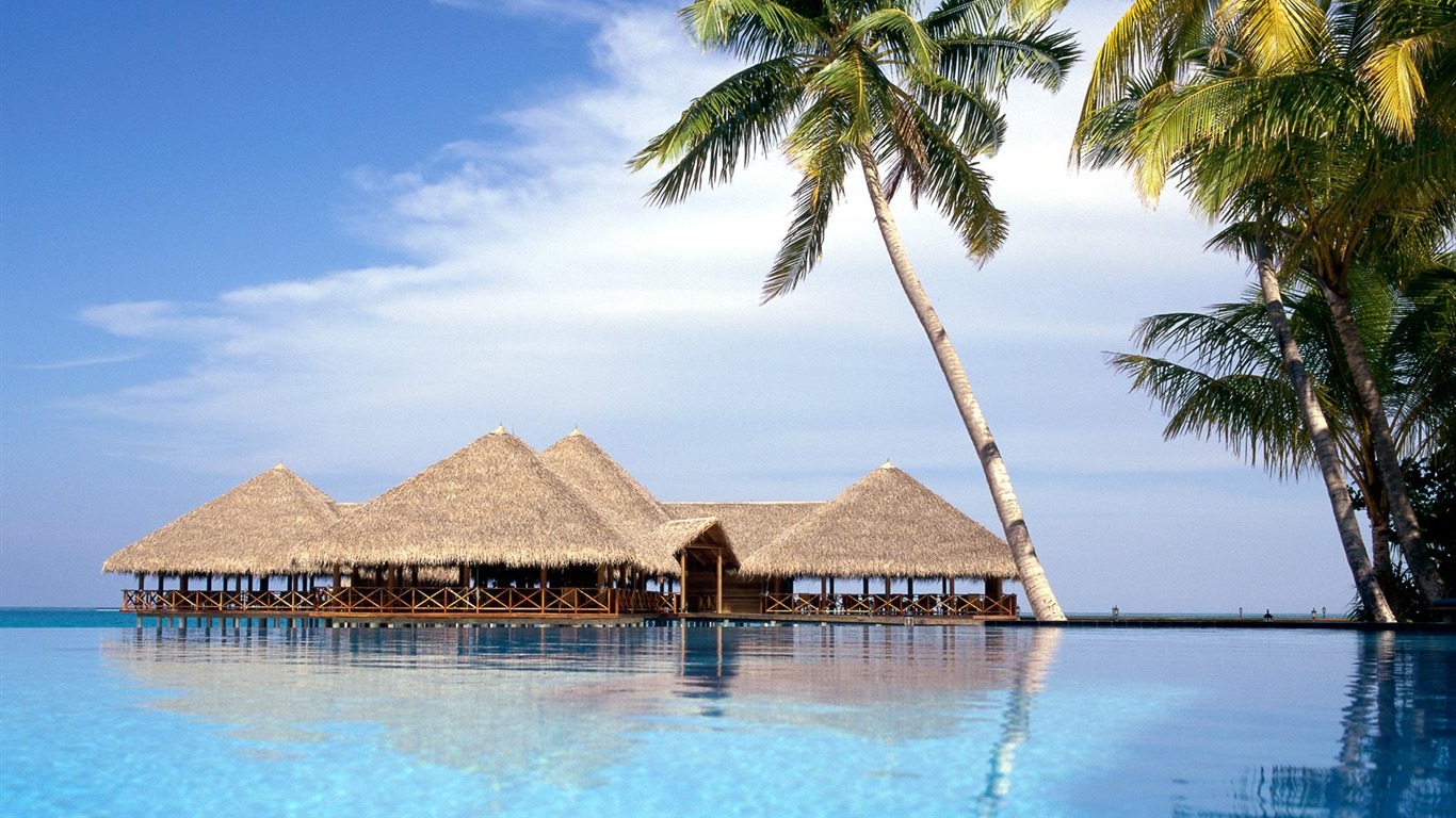 Beach ostrov tapety (1) #1 - 1366x768