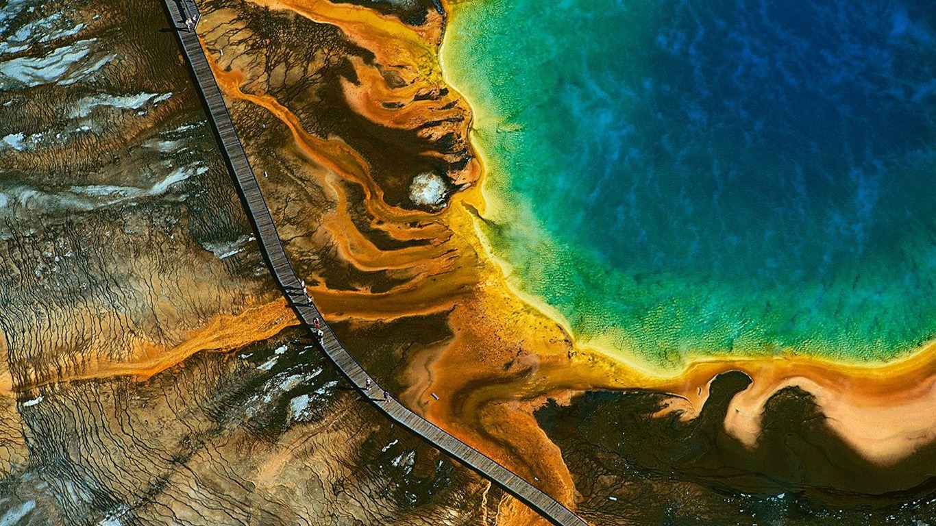 Yann Arthus-Bertrand photographie aérienne merveilles fonds d'écran #1 - 1366x768