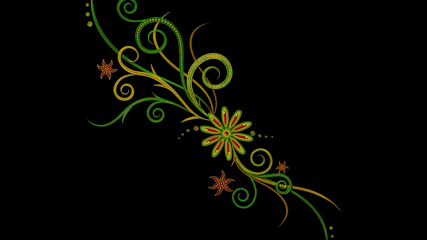 Colorful pattern wallpaper (1) #4 - 1366x768