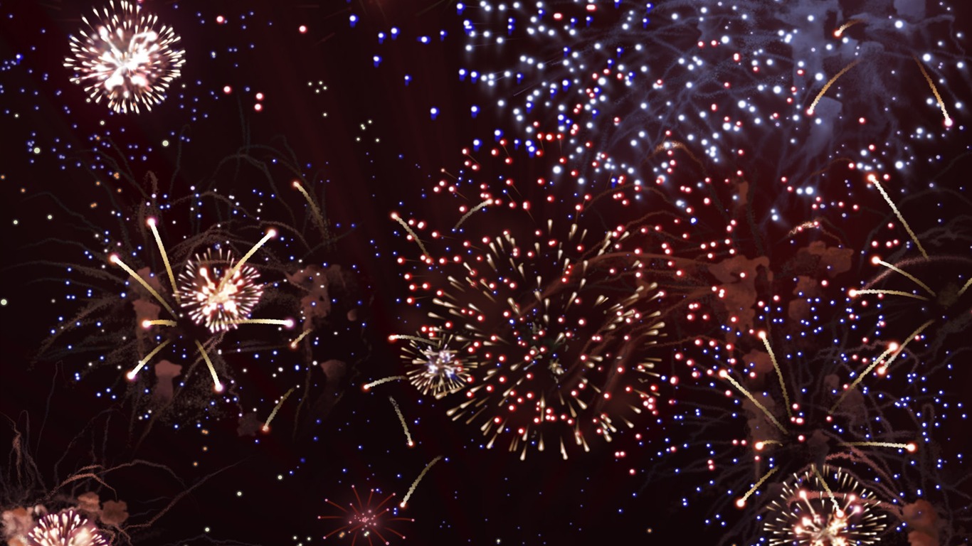 Colorful fireworks HD wallpaper #14 - 1366x768