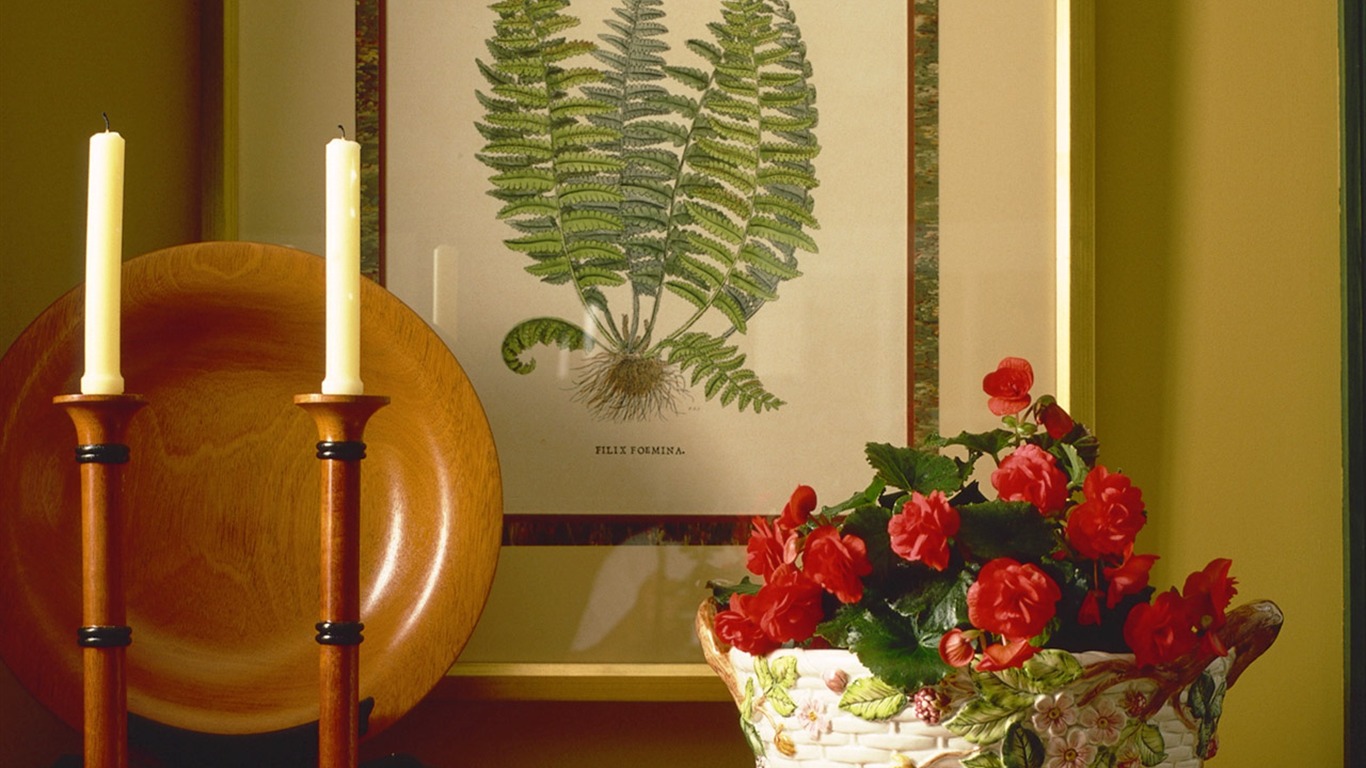 Indoor floral wallpaper (5) #9 - 1366x768