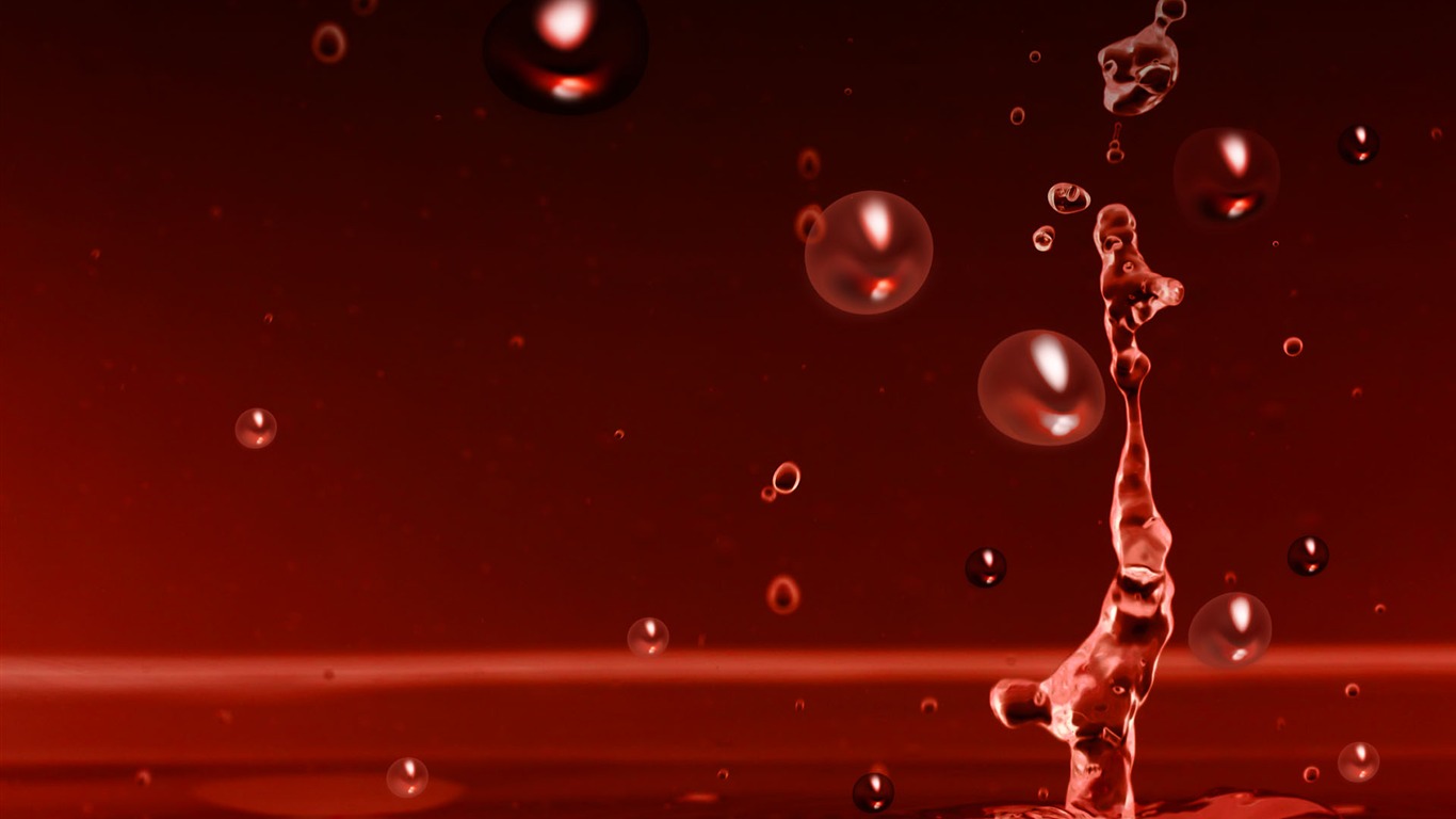 炫彩動感水珠 高清壁紙 #2 - 1366x768