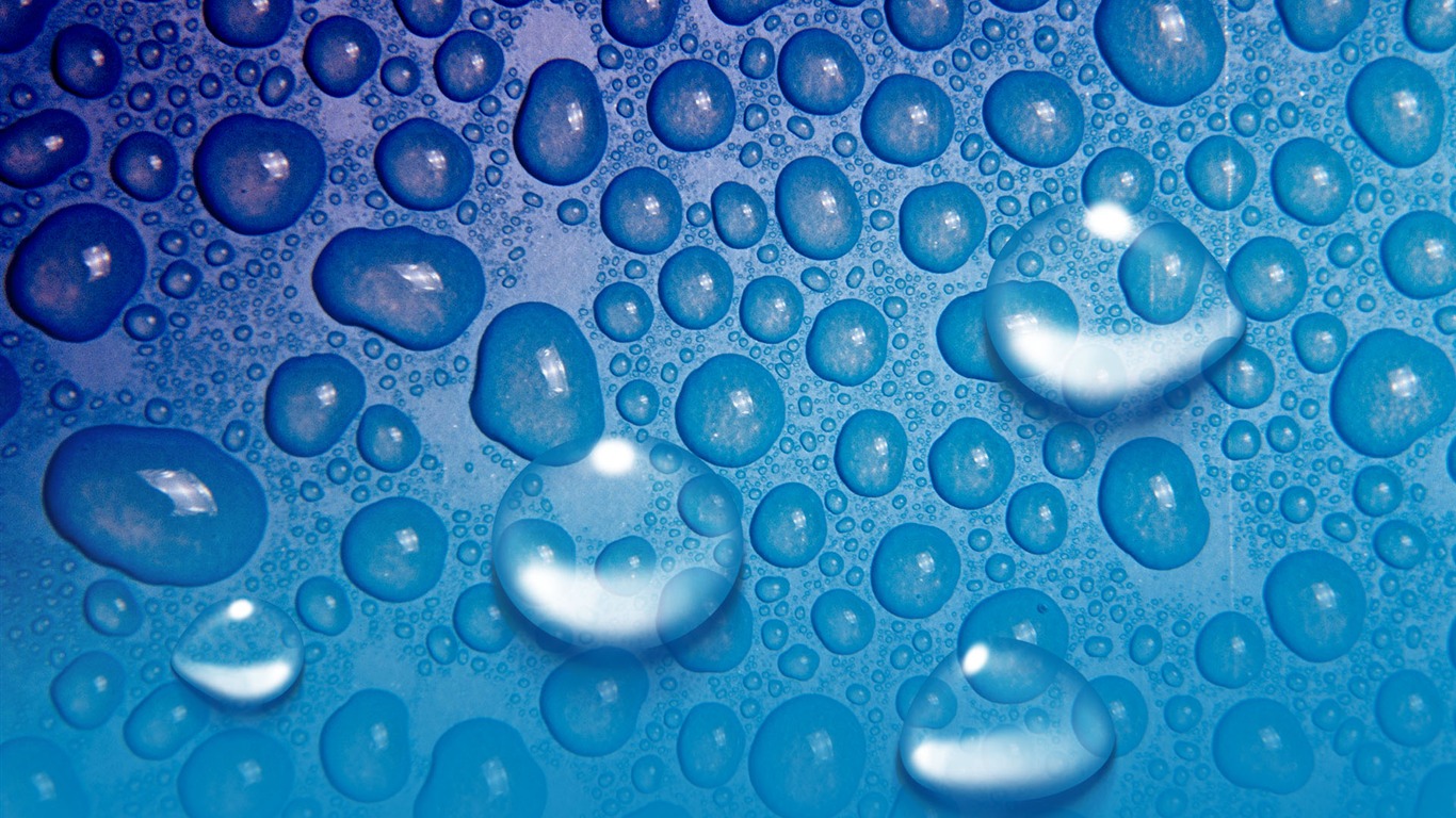 Las gotas de agua de colores fondo de pantalla HD #3 - 1366x768