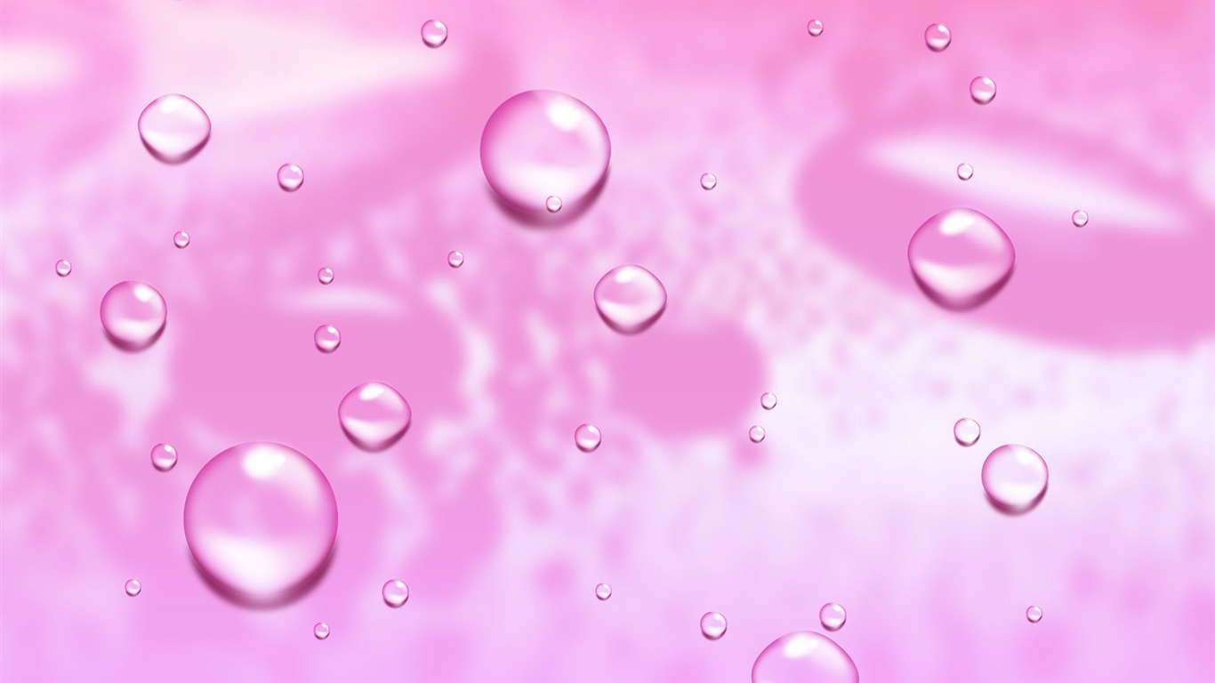 炫彩動感水珠 高清壁紙 #4 - 1366x768