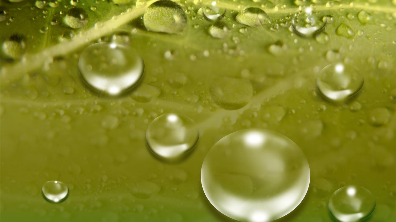 Colorful Water drops HD wallpaper #13 - 1366x768