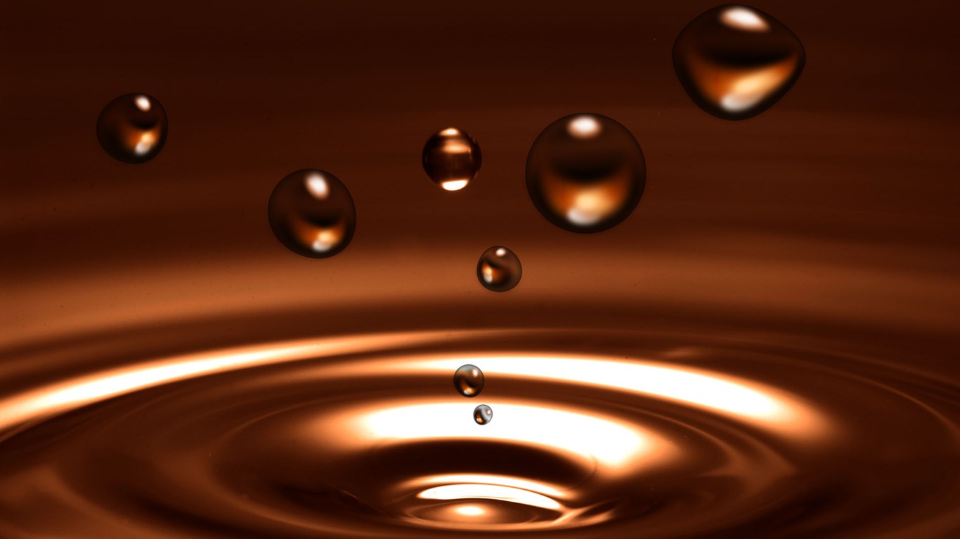 Colorful Water drops HD wallpaper #19 - 1366x768