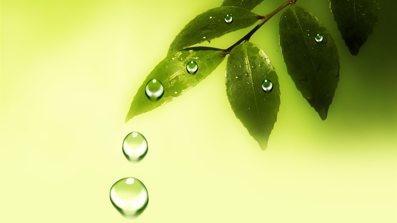 Colorful Water drops HD wallpaper #20 - 1366x768