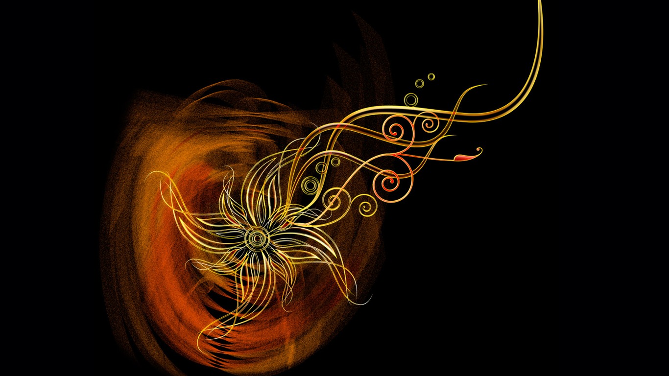 炫彩花紋 壁紙(三) #2 - 1366x768