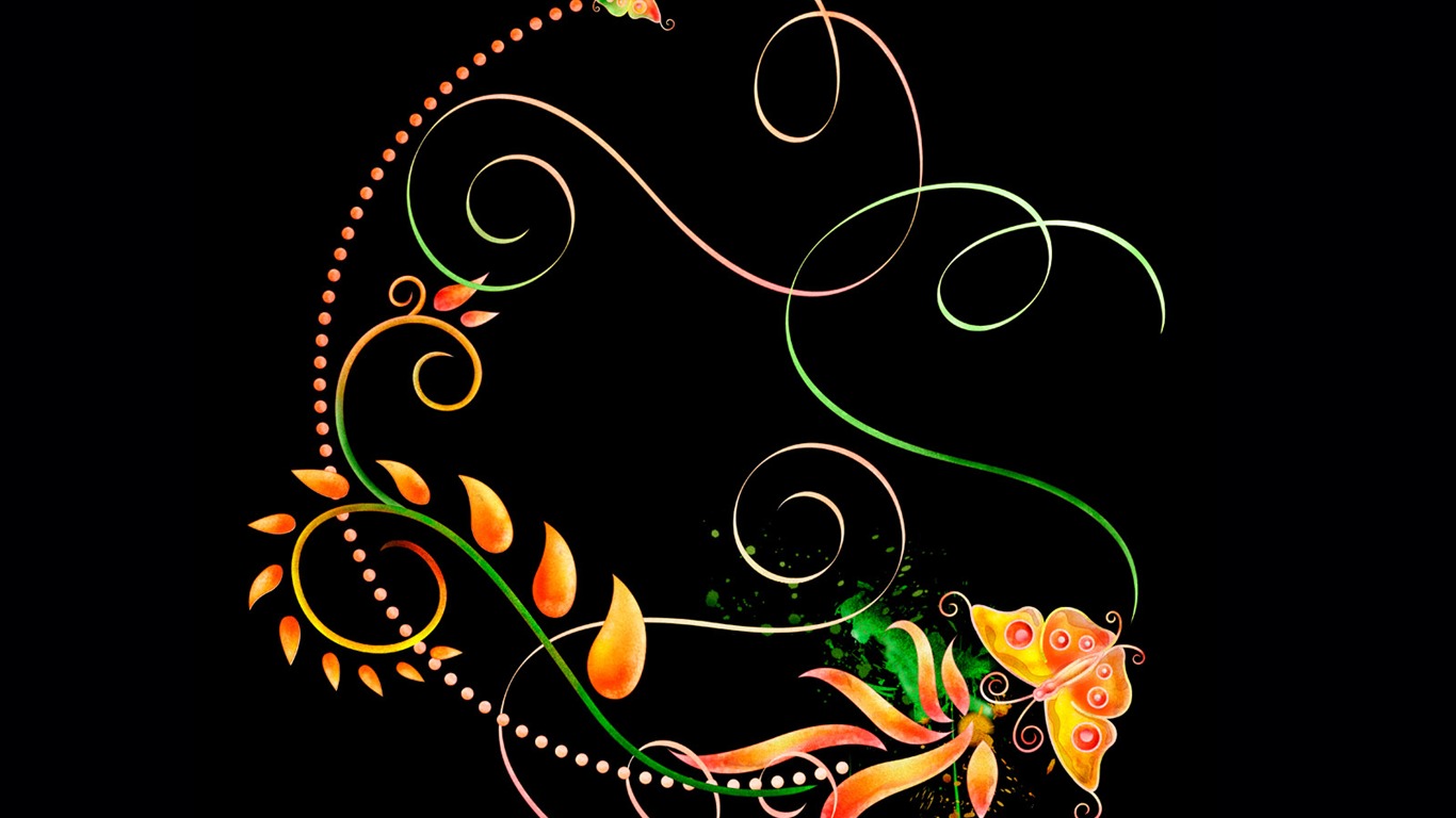 炫彩花紋 壁紙(三) #14 - 1366x768