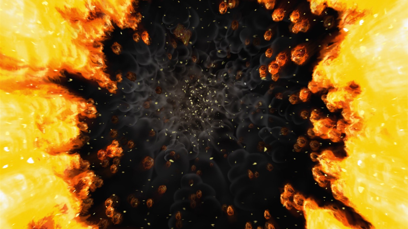 火焰特寫 高清壁紙 #5 - 1366x768