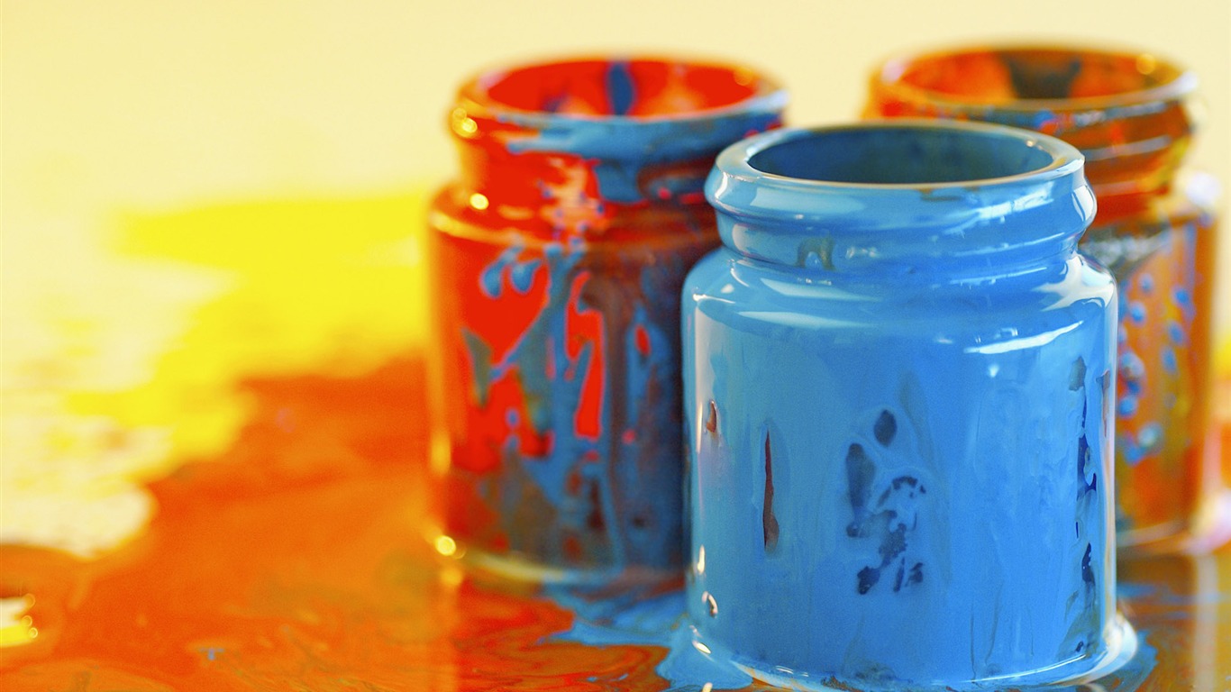 Colorful kartáče tapety barva (1) #15 - 1366x768