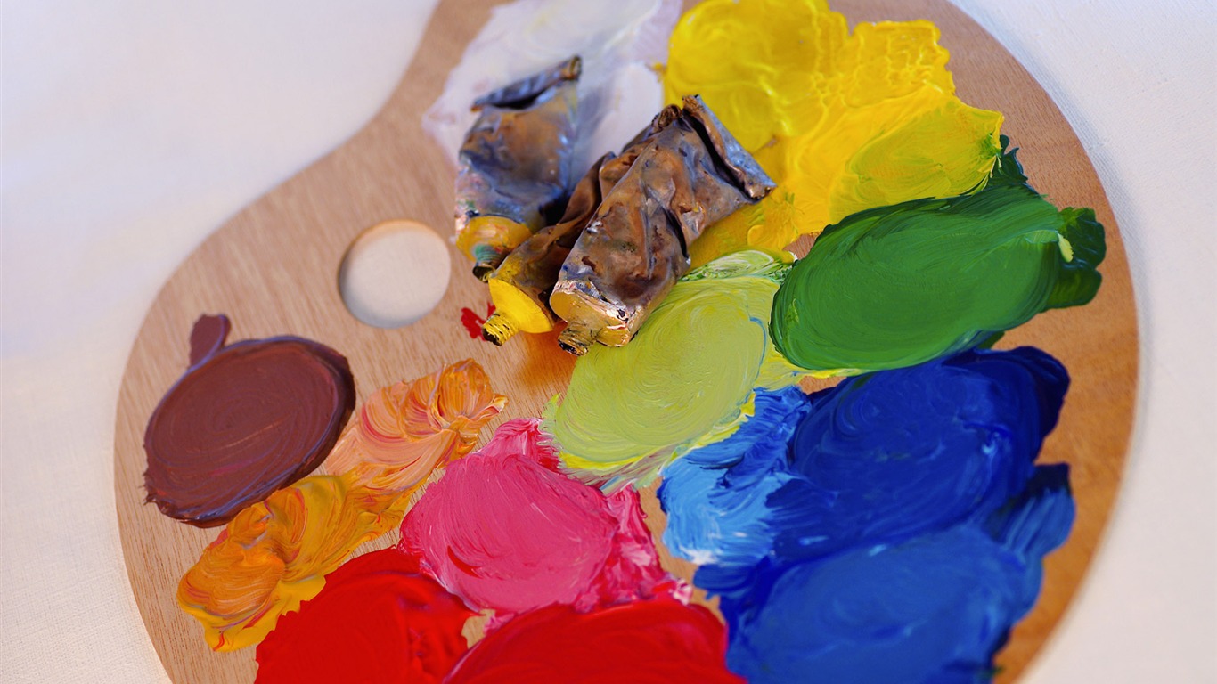 Colorful kartáče tapety barva (1) #16 - 1366x768