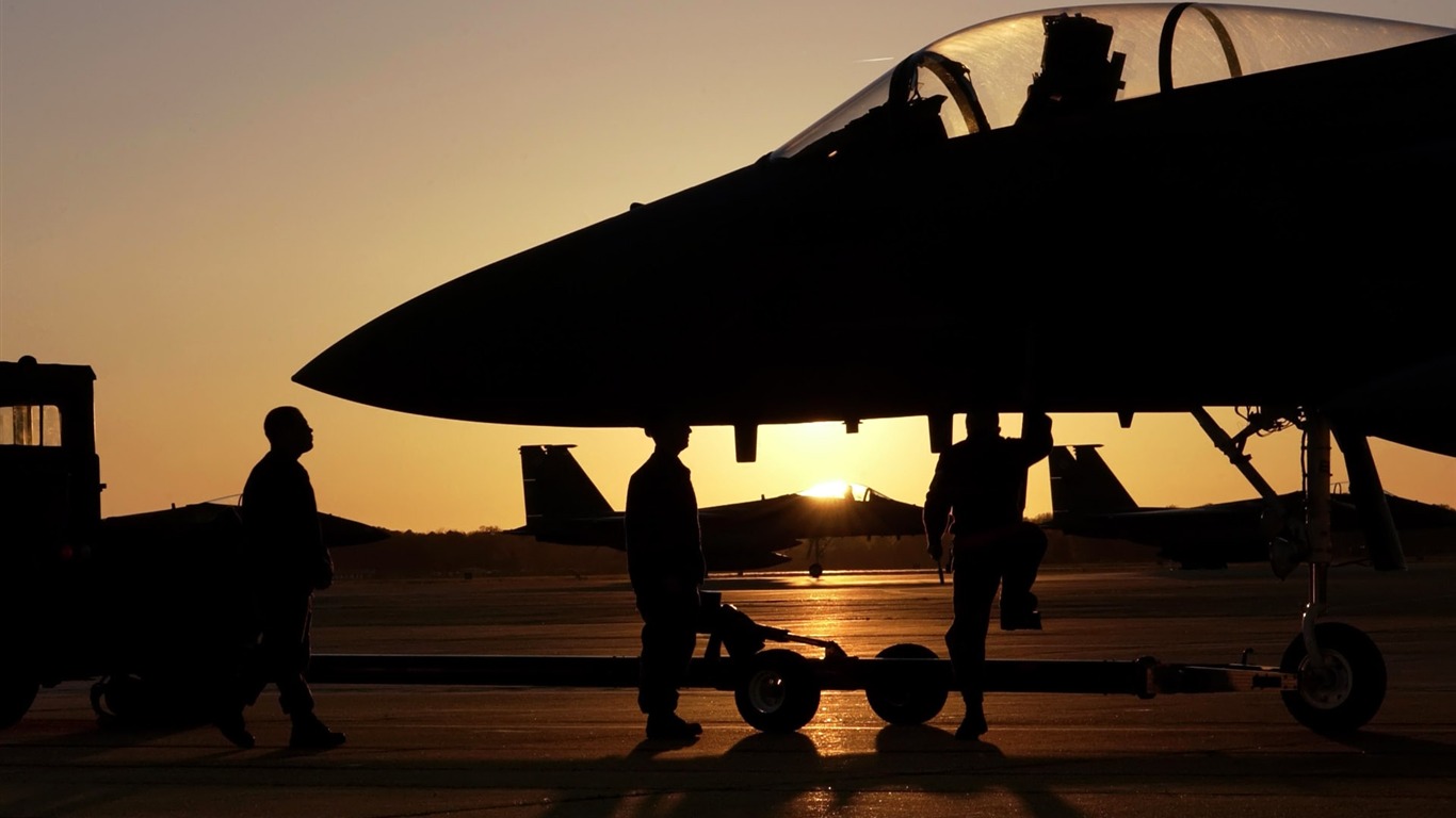 HD wallpaper military aircraft (3) #7 - 1366x768