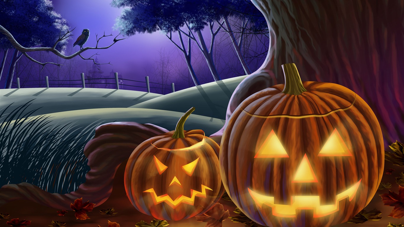 Halloween Téma Tapety na plochu (3) #6 - 1366x768