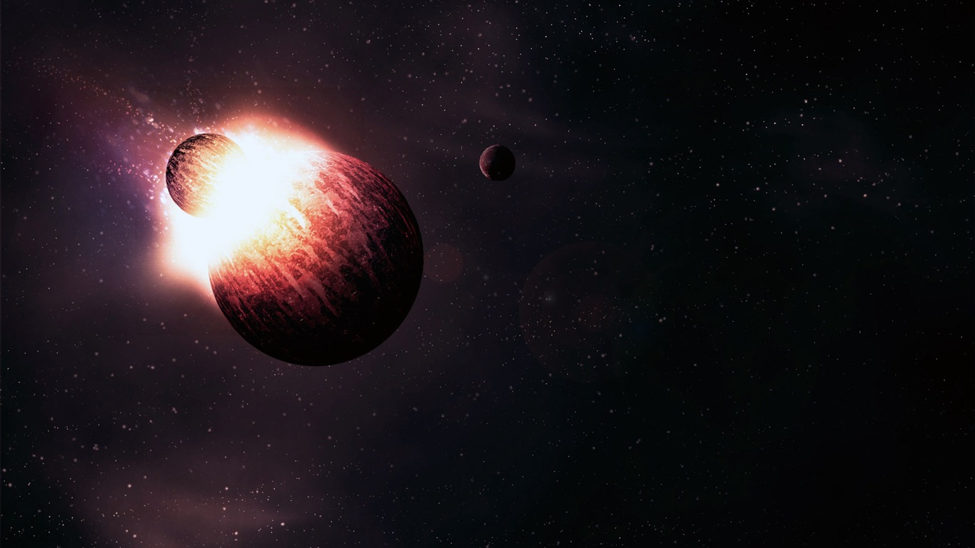 寬屏星空地球 壁紙(一) #5 - 1366x768