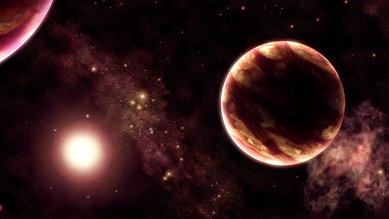 寬屏星空地球 壁紙(一) #7 - 1366x768