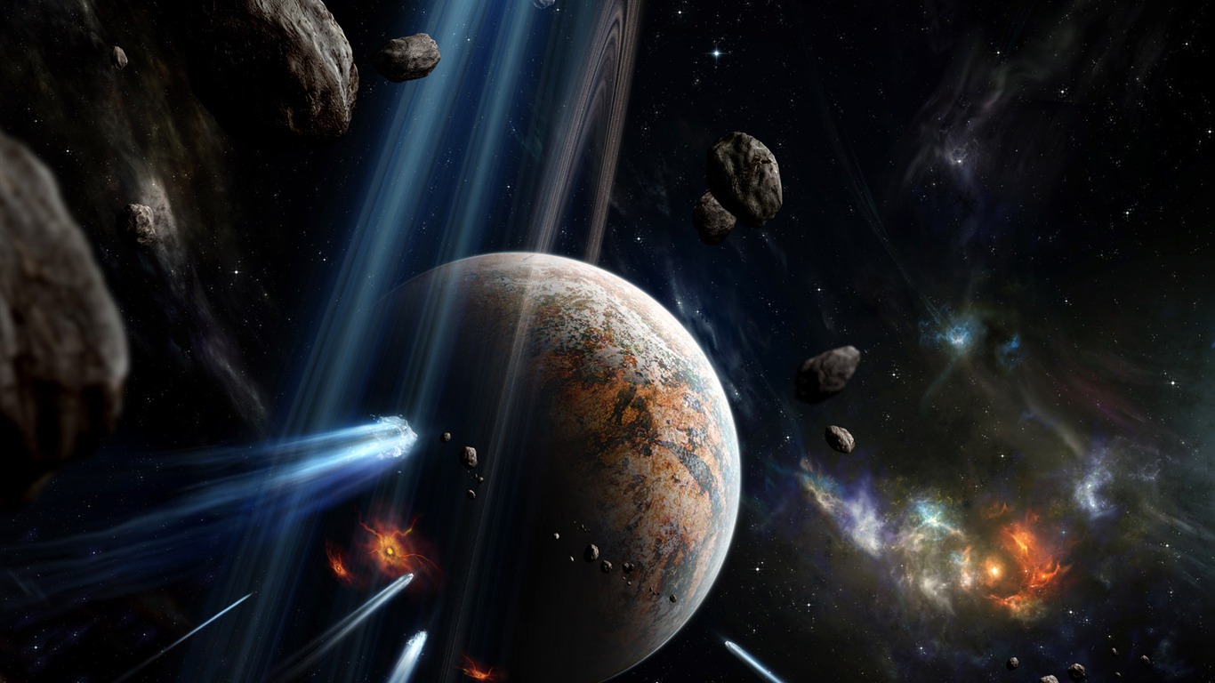 寬屏星空地球 壁紙(一) #9 - 1366x768