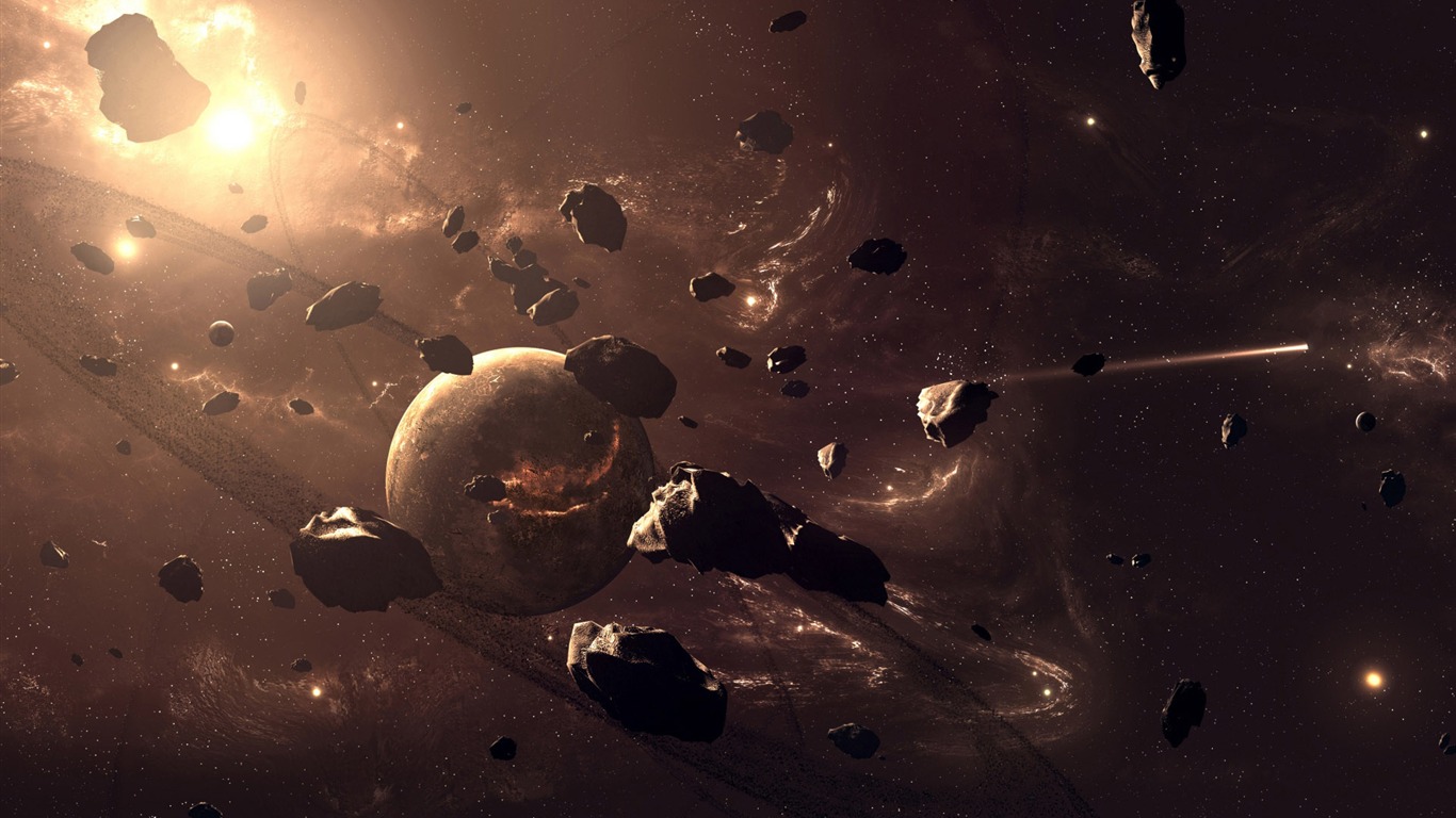 宽屏星空地球 壁纸(一)12 - 1366x768