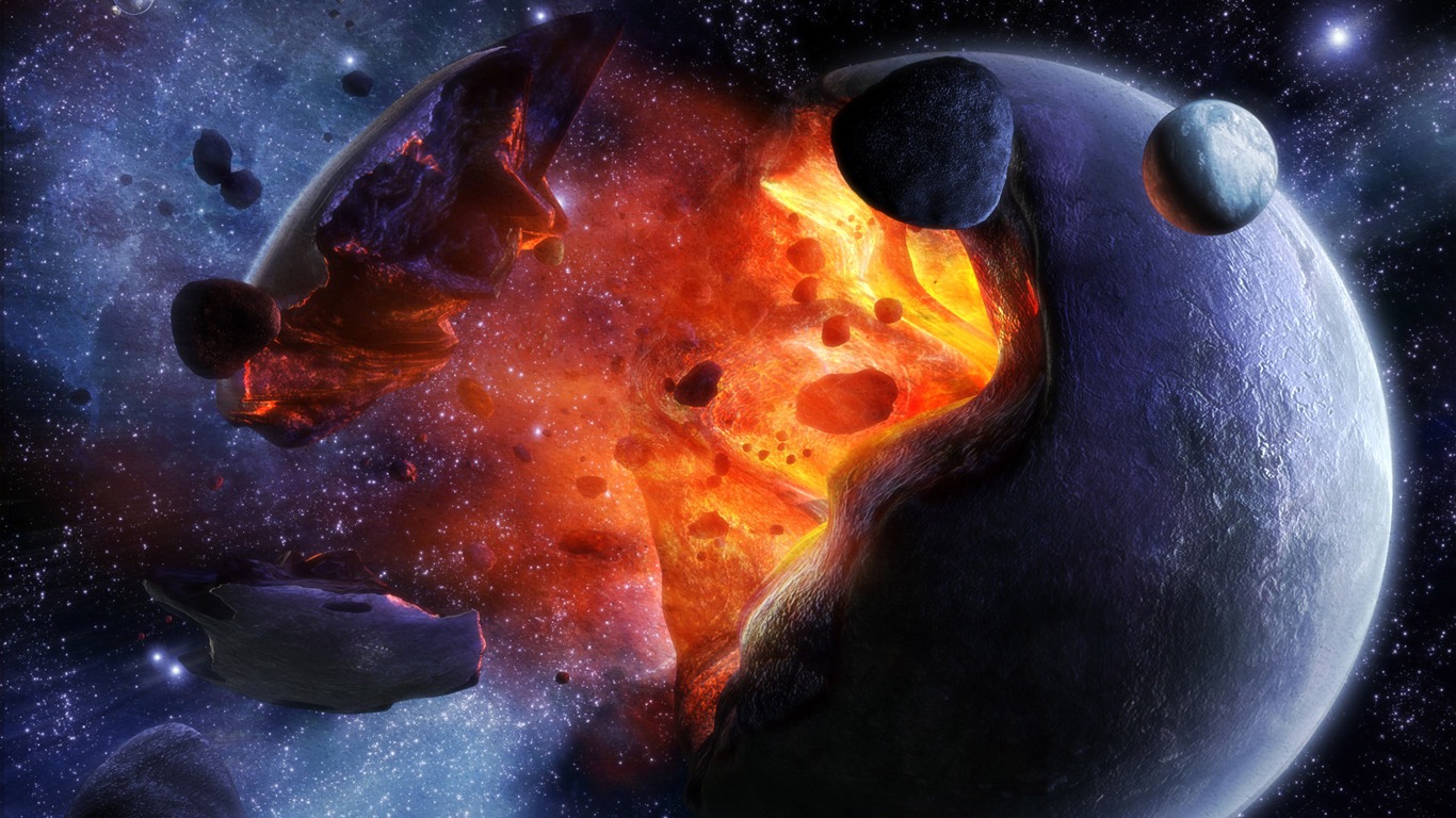 Widescreen wallpaper Star Earth (1) #16 - 1366x768