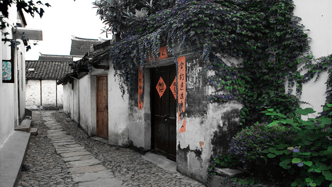 江南古鎮壁紙 #15 - 1366x768