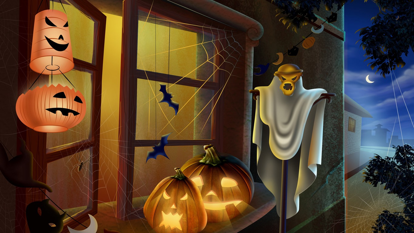 Halloween Téma Tapety na plochu (4) #7 - 1366x768