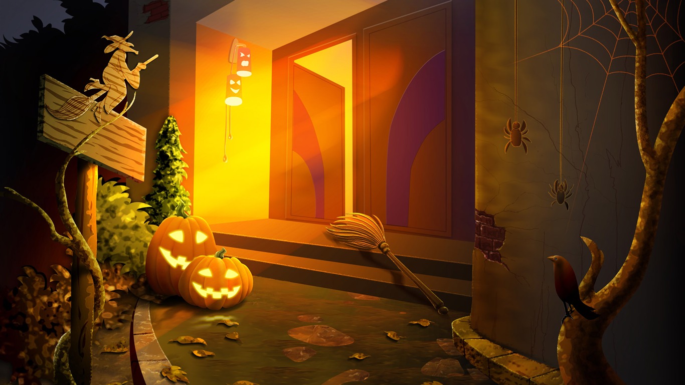 Halloween Téma Tapety na plochu (4) #8 - 1366x768