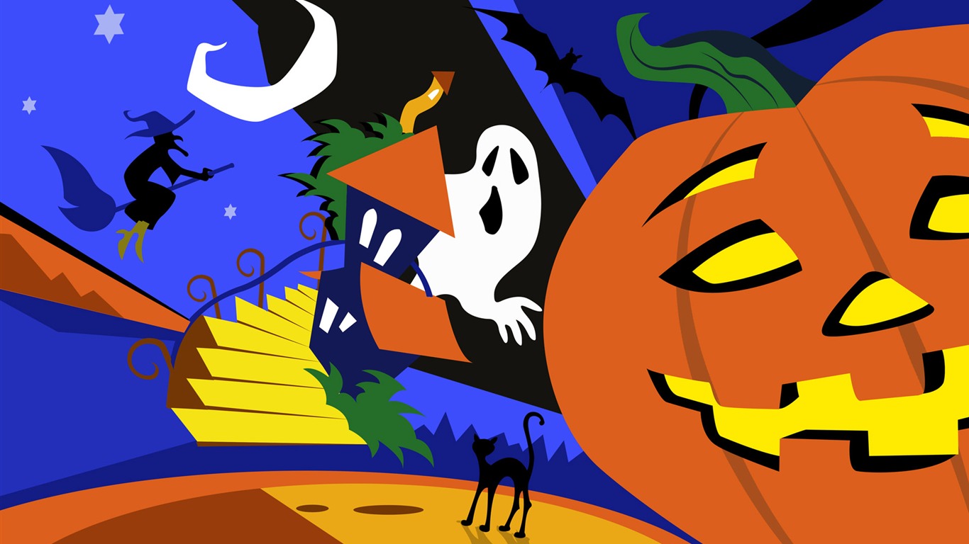 Halloween Téma Tapety na plochu (5) #1 - 1366x768