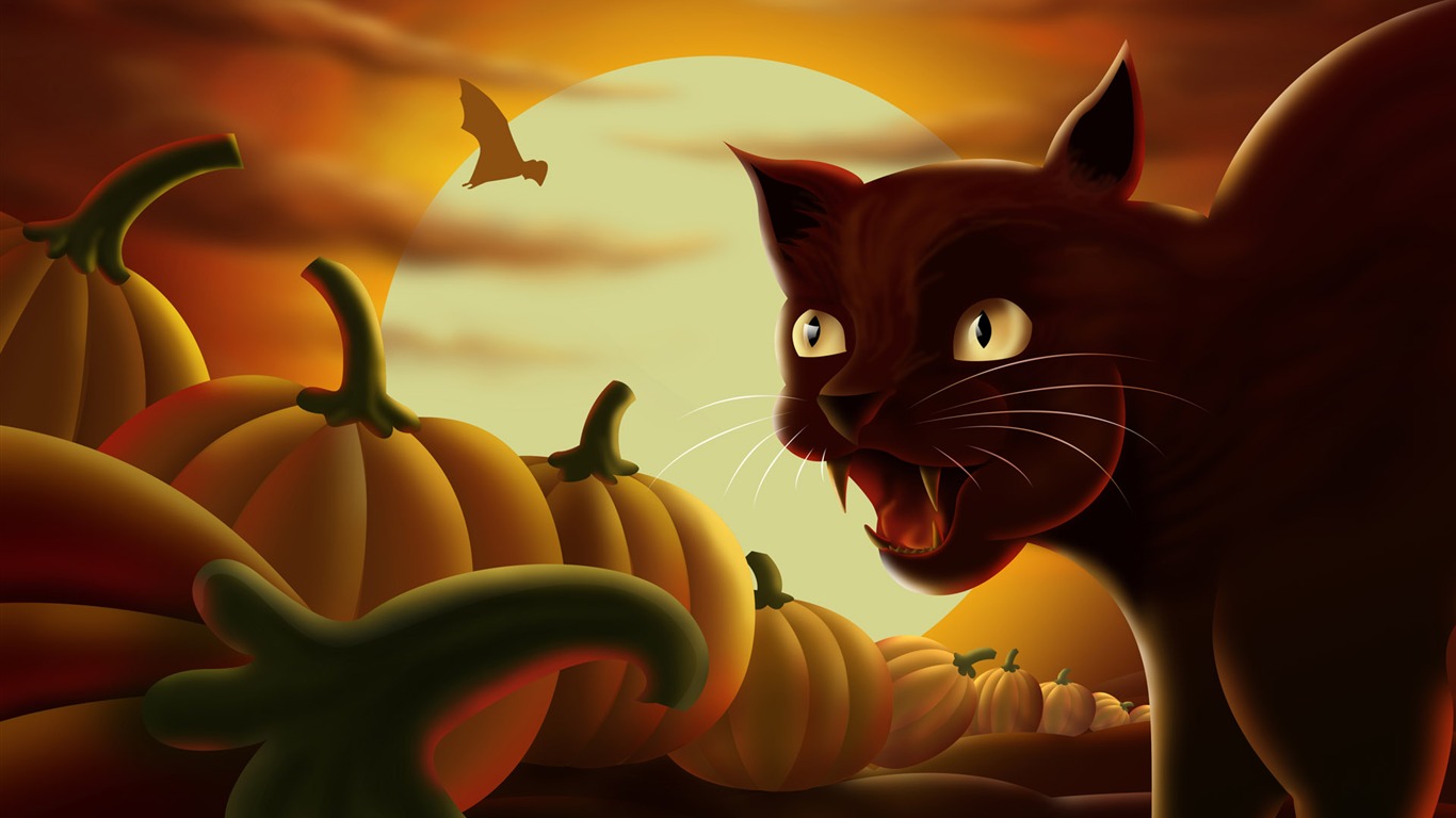 Halloween Téma Tapety na plochu (5) #5 - 1366x768