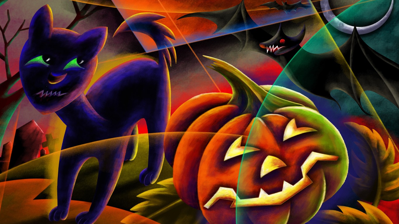 Halloween Téma Tapety na plochu (5) #12 - 1366x768